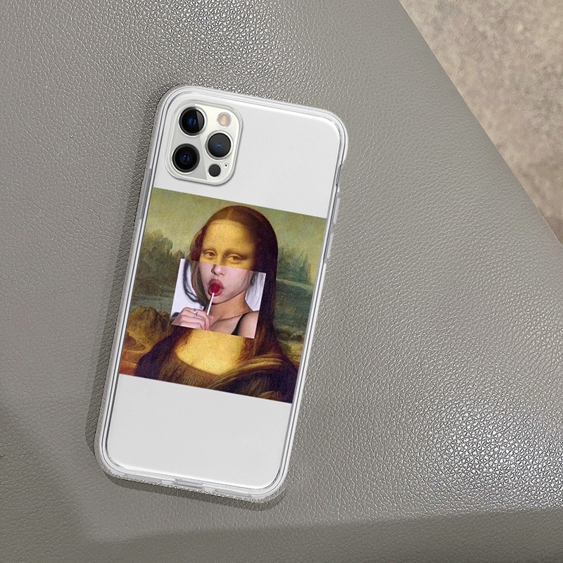 Ốp bảo vệ cam iphone ảnh chế bá đạo Mon.a Lis.a siêu lầy bựa cho 6/6splus7/7plus/8/8plus/x/xr/xs/11/12/13/14/pro/max