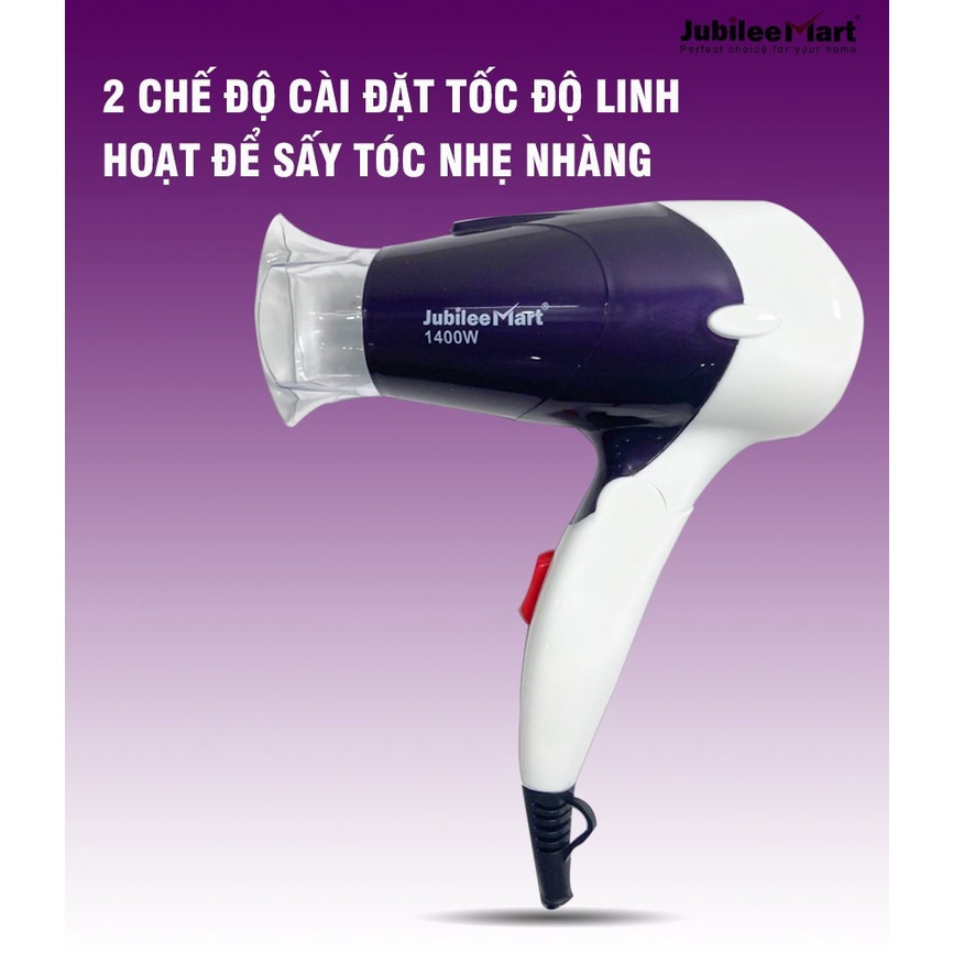 Máy sấy tóc G01 1400W 2 chiều nóng lạnh công suất lớn có thể gấp gọn bảo hành 24 tháng