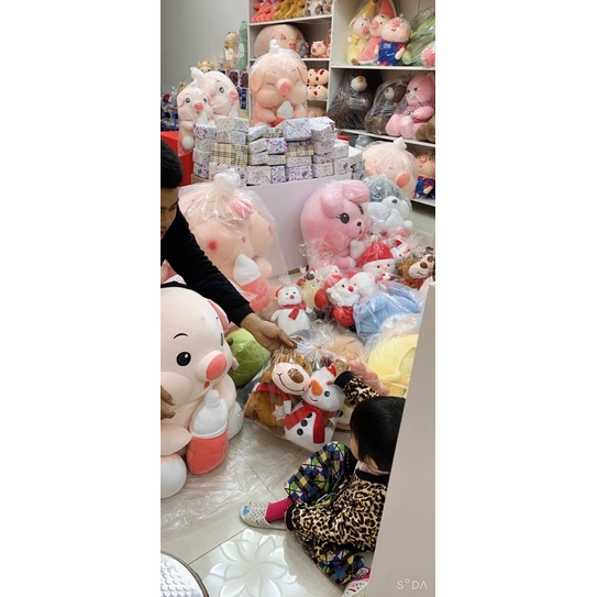 Gấu bông người tuyết snowman, gấu bông Noel cho bé