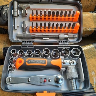 Bộ tuốc nơ vít bằng thép CRV đa năng tiện dụng 38 chi tiết xoay góc 180 độ