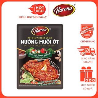 Xốt Gia Vị Hoàn Chỉnh Barona Nướng Muối Ớt Gói 80G