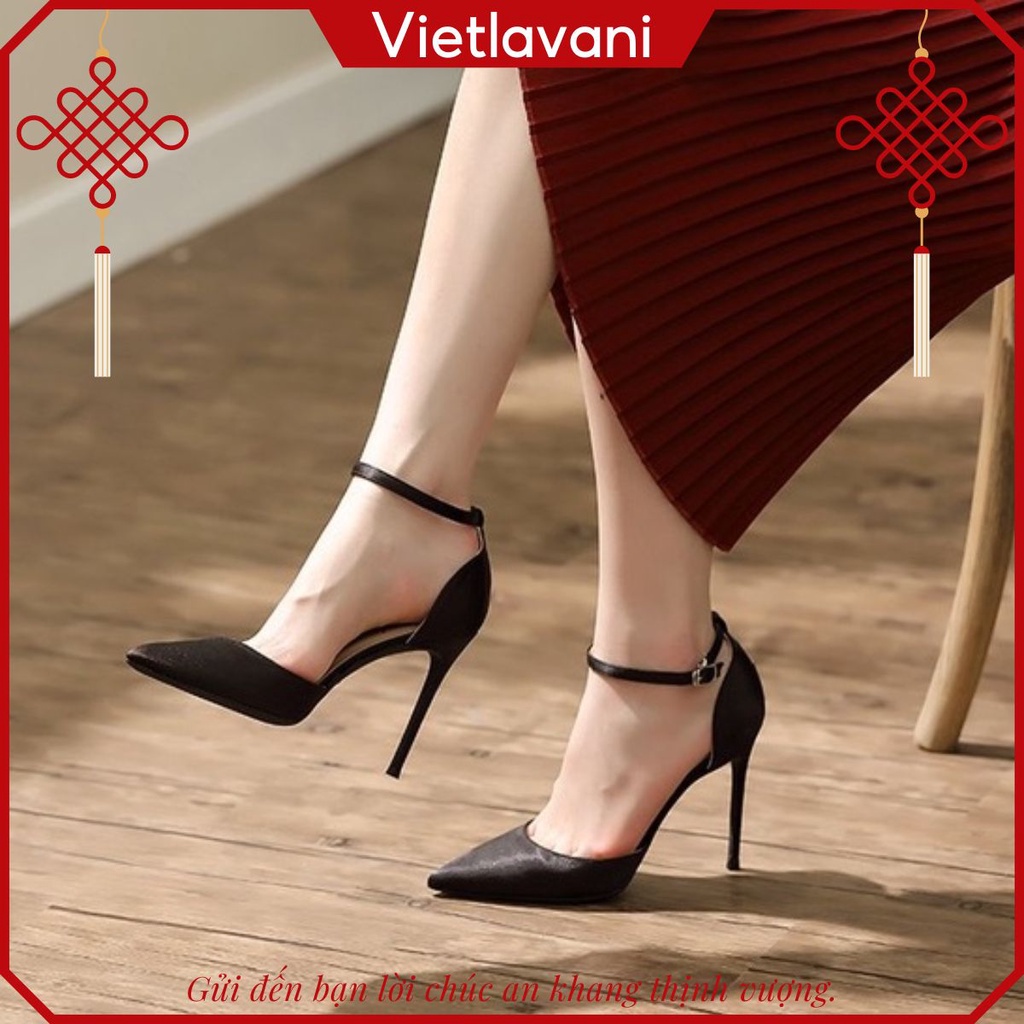 Giày cao gót da lộn phong cách nữ tính sang chảnh 7cm TTC50
