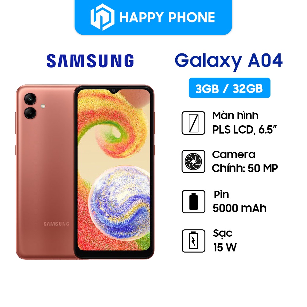 Điện Thoại Samsung Galaxy A04 - Hàng Chính Hãng, Mới 100%, Nguyên seal | BigBuy360 - bigbuy360.vn