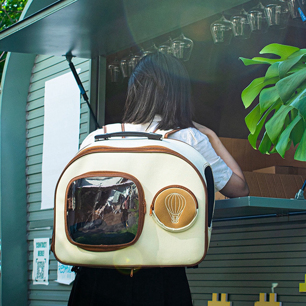 Có thể bán buôn Ba lô Cat Carrier Dung tích lớn Thông gió Cửa sổ trong suốt Túi du lịch cho mèo có bánh xe đẩy để ngoài trời Virgina056 Hàng giao ngay