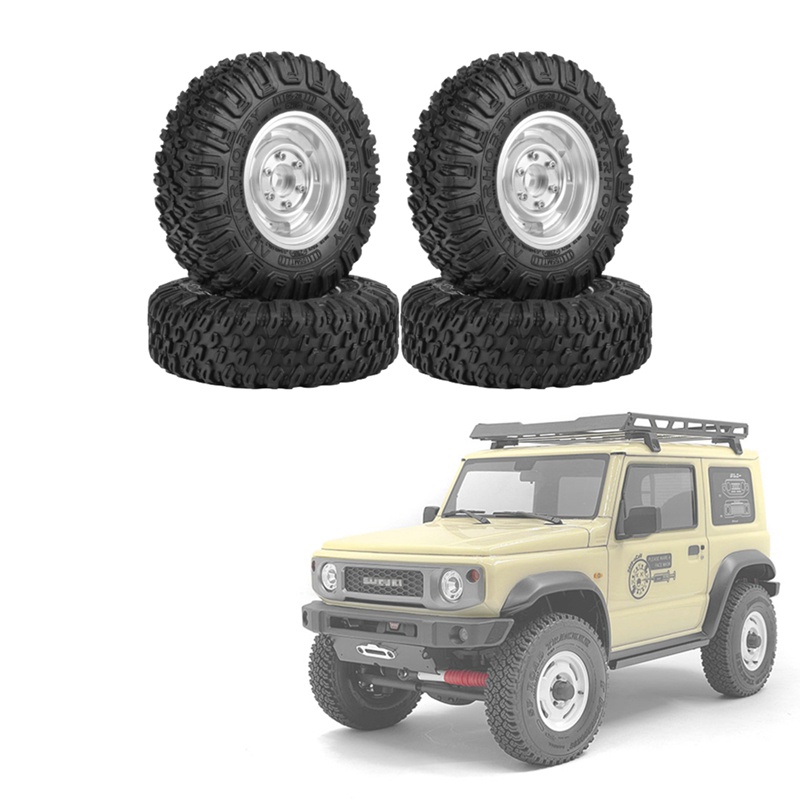 Set 4 Bánh Xe 85mm 1.55 Inch Chuyên Dụng Cho Xe Điều Khiển Từ Xa Axial Yeti Jr RC4WD Tamiya CC01 1 / 10