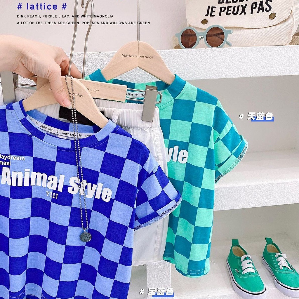 Áo Thun Cotton Mỏng Tay Ngắn Phong Cách Mới 2022 Cho Bé Trai