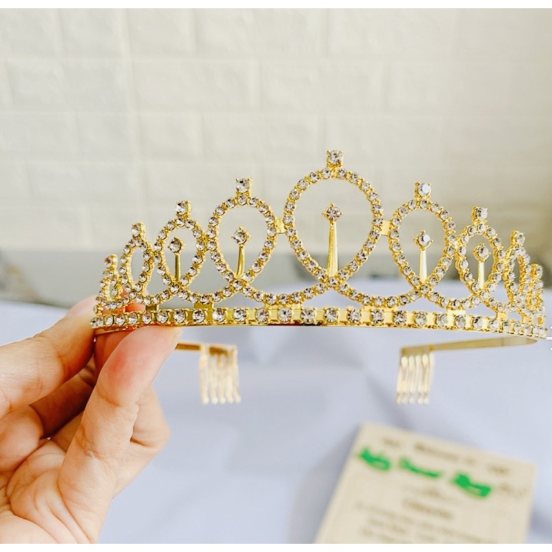 Vương miện đính đá sang chảnh, băng vải đeo Birthday Queen, Birthday Girl, Bờm cài tóc