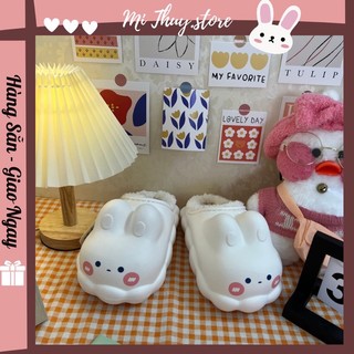 (Hàng sẵn) Dép nữ thỏ bông sục lót lông siêu dễ thương cute