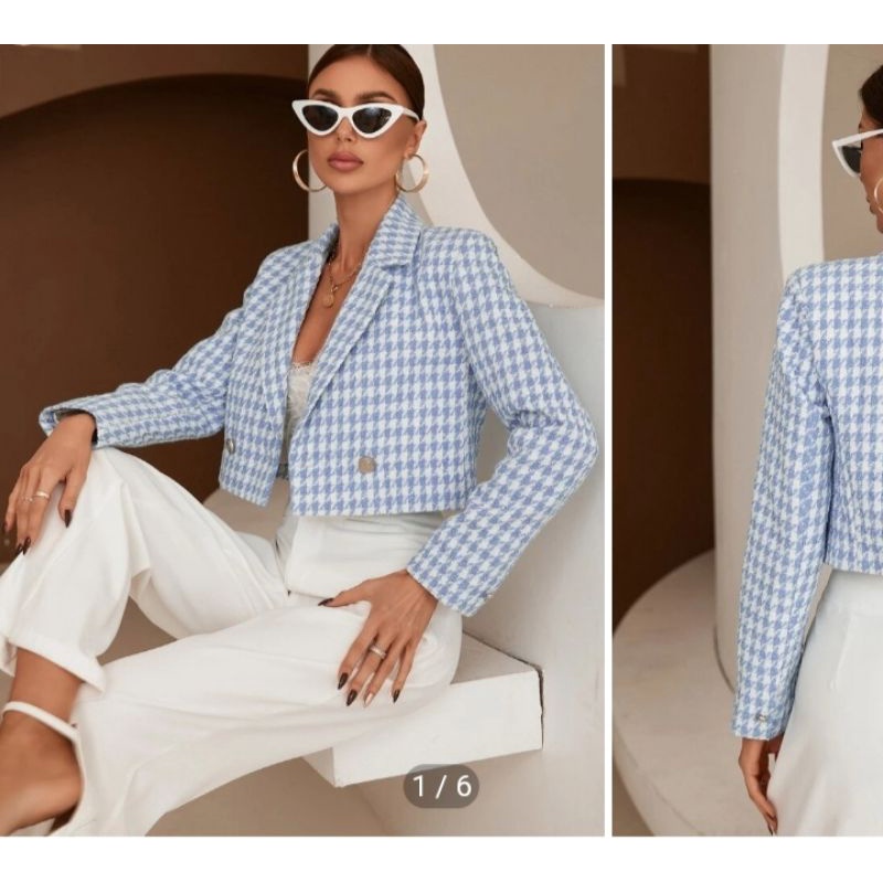 Áo Blazer Crotop Nữ Có Độn Vai 2 lớp hàng si  Nhật chất vải xịn,min đứng phom | BigBuy360 - bigbuy360.vn