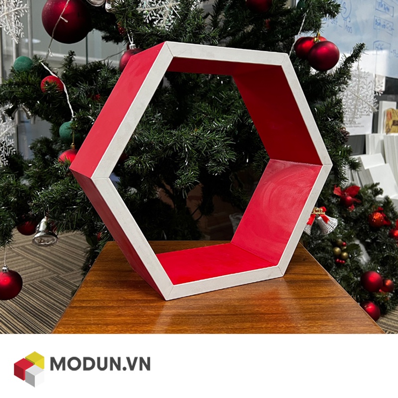 Kệ trang trí để bàn, treo tường decor nhân dịp năm mới, noel MKK-122 MODUN.VN-gỗ công nghiệp MDF không cong vênh