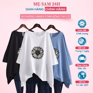 Áo phông unisex form rộng tay lỡ Mẹ Sam 24h áo thun họa tiết in hình Hoa Hướng Dương