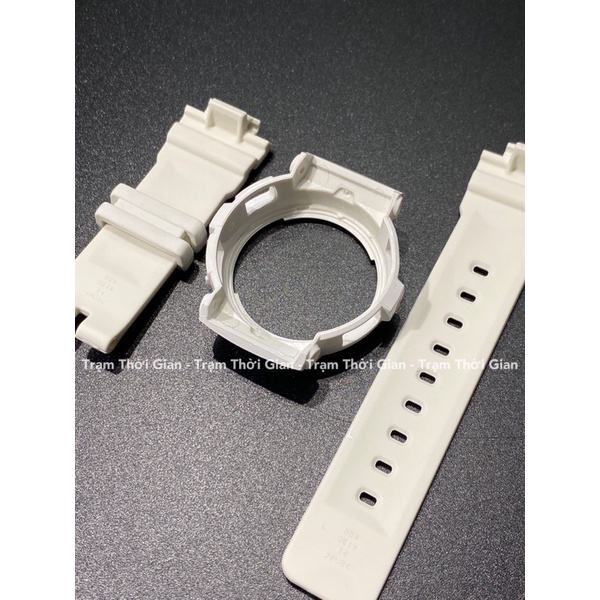 Dây vỏ phụ kiện Baby-G Casio BGA-190 trắng BÓNG chính hãng