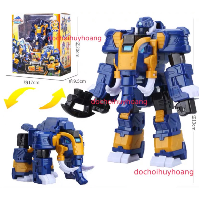 Lực lượng nhí x siêu nhân nhí miniforce animaltron Robot chiến binh thú Voi Elie Max