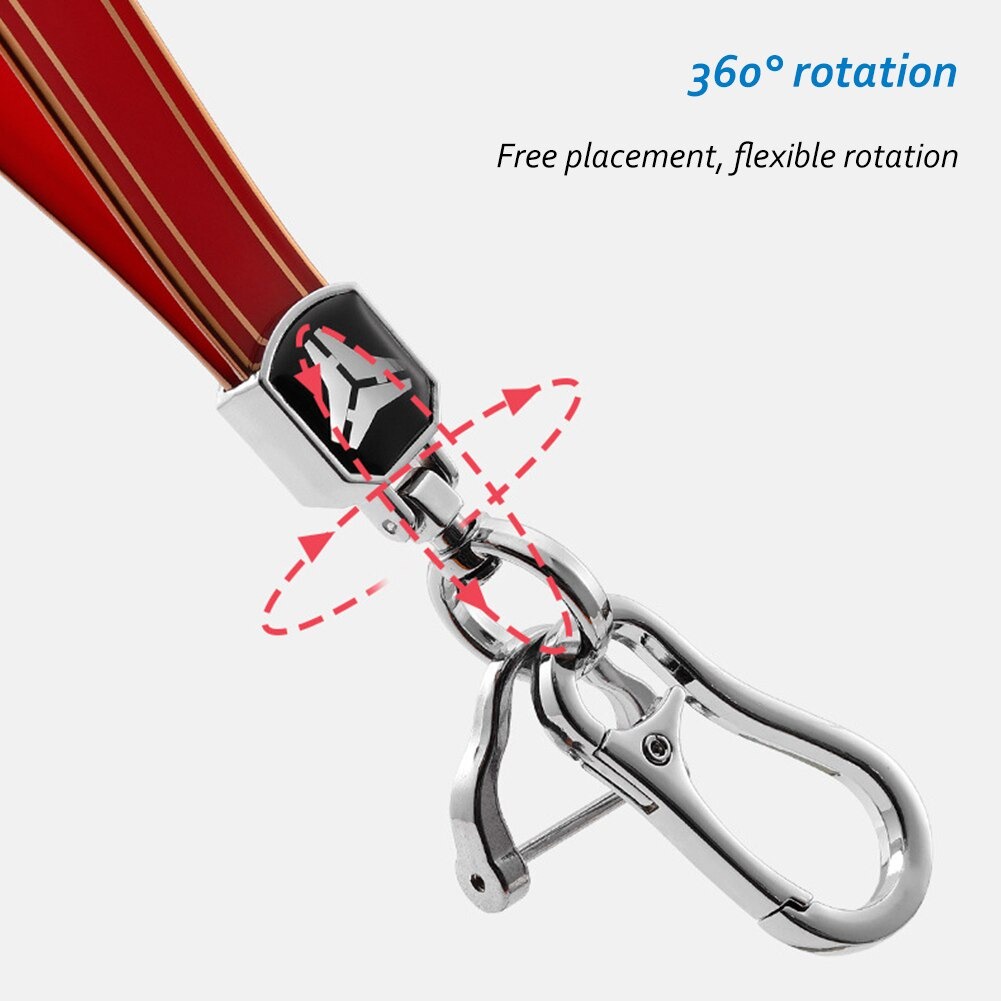 Móc Chìa Khóa Kẻ Viền Xoay 360 Độ Tiện Dụng