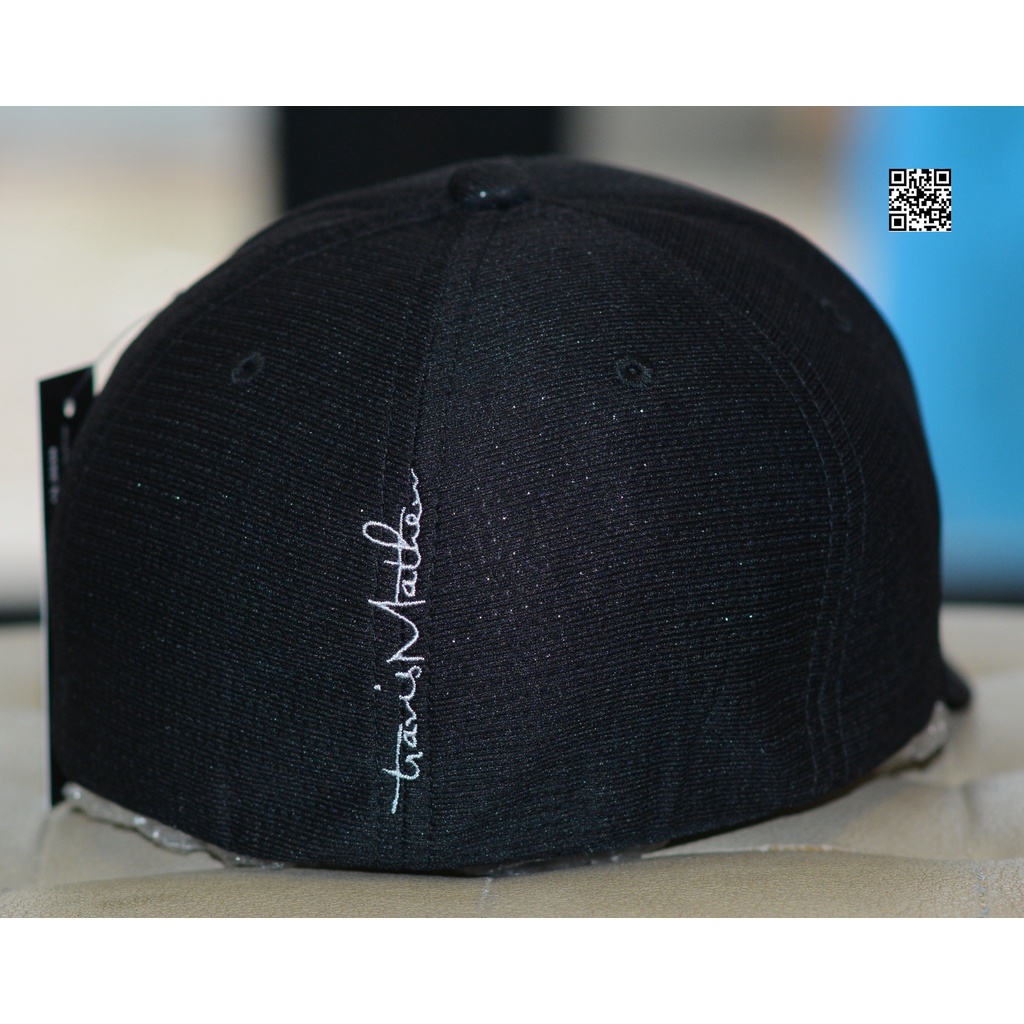 Mũ bít đuôi Fitted Cap Black màu đen Travis Mathew logo Chữ M thời trang,nón thể thao ngoài trời golf cap