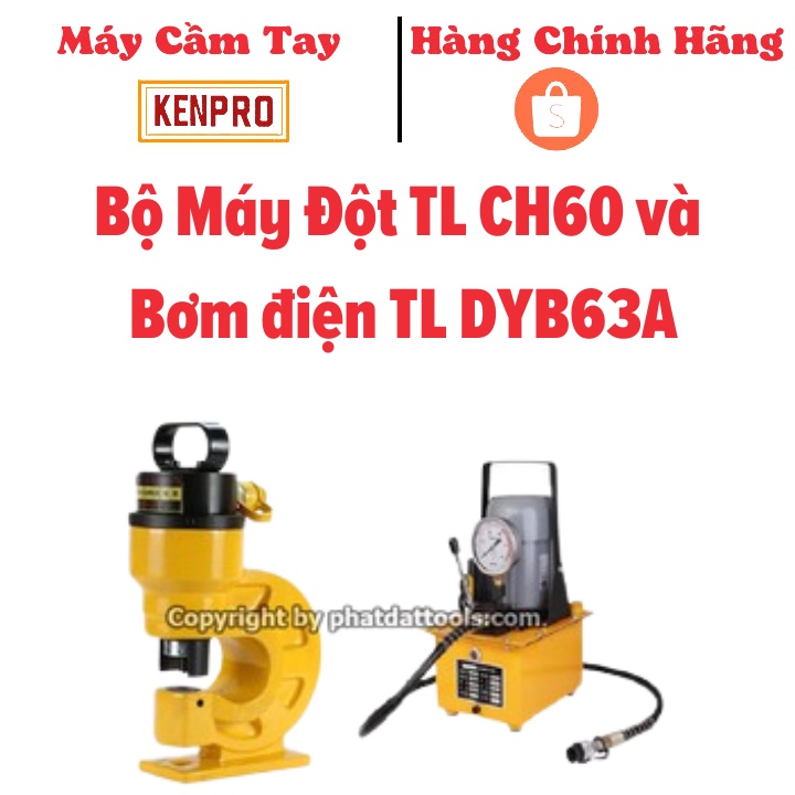 Bộ Máy Đột Thủy Lực CH60 và Bơm điện thủy lực DB075-D1, Van Từ