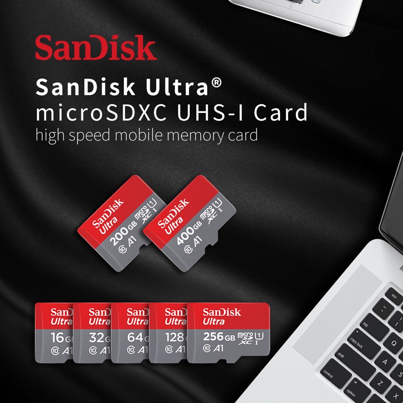 Thẻ Nhớ Sandisk Ultra 256GB 1TB 512GB 1TB MicroSD 120MB / s Tốc Độ Cao Cho Máy Chơi Game Nintendo Switch 256GB