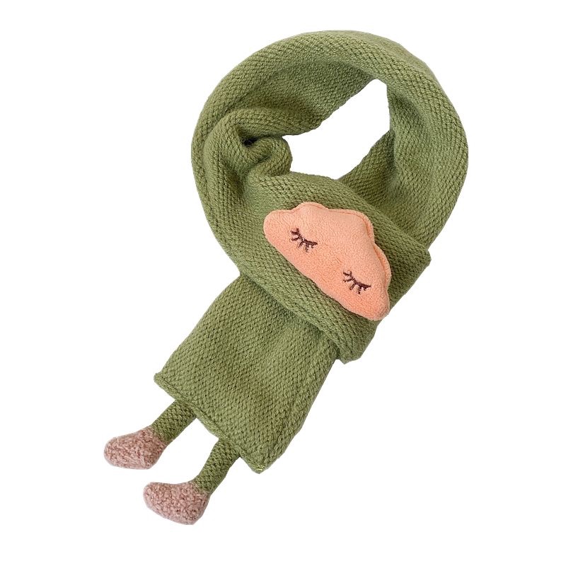 Khăn len quàng cổ nhẹ nhàng, ấm áp cho bé gắn hình đám mây dễ thương
