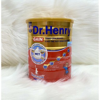 Sữa bột dr.henry gain 1+ 800g, tăng cân date 2024