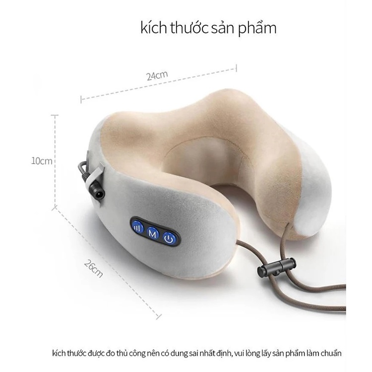 Gối Massage Vòng Cổ Chữ U Đa Năng Chính Hãng Gozin 3 Chế Độ Thông Minh, Pin Lithium, Siêu Tiện Dụng