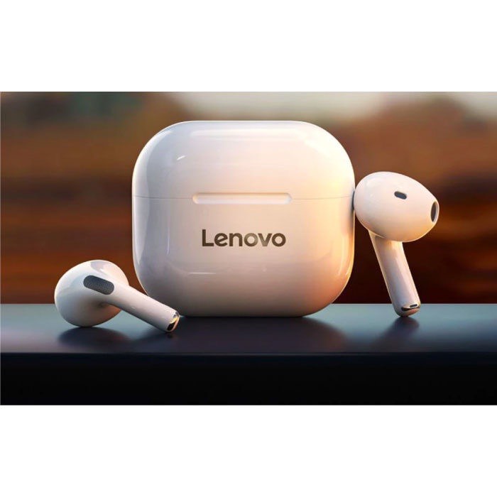 Tai Nghe Không Dây Lenovo LP40 Bluetooth 5.2 âm thanh nổi HD giảm ồn thông minh có mic cảm ứng chống nước.