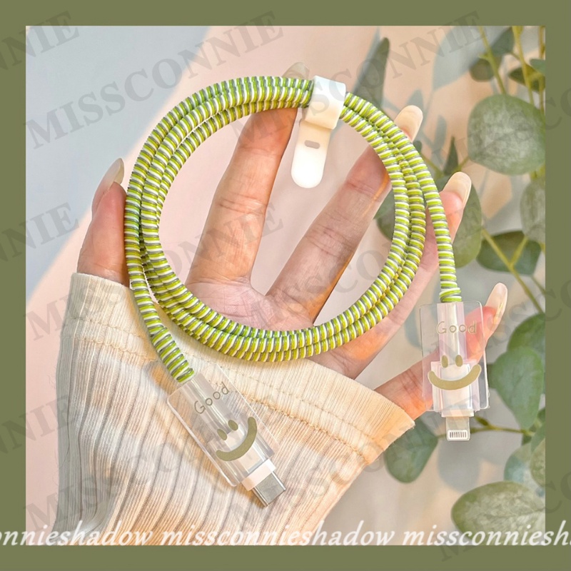 Set phụ kiện bảo vệ trang trí bộ sạc điện thoại MISSCONNIE silicone 5 trong 1 đáng yêu 18/ 20W tiện lợi