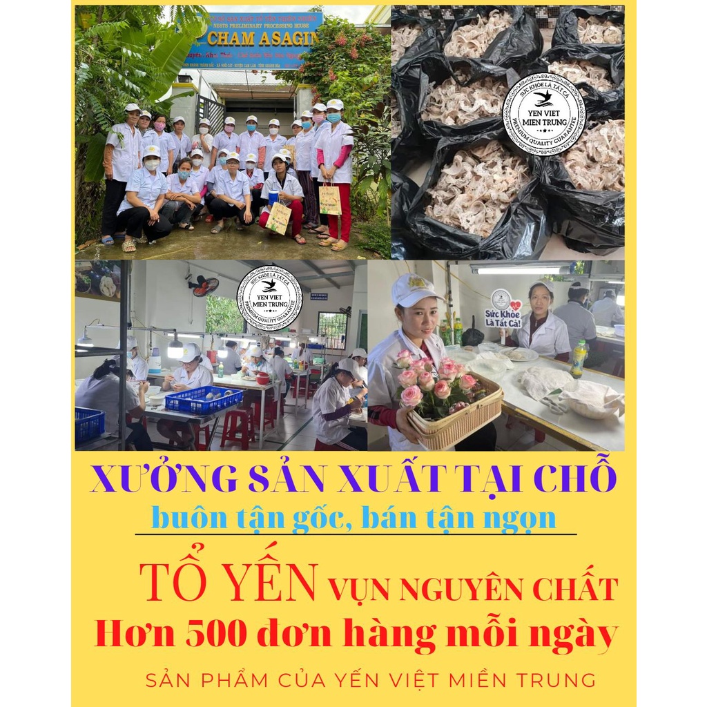 Yến vụn giá rẻ 💖 FREESHIP 💖 VIÊN TỔ YẾN VỤN ĐÃ LÀM SẠCH 2 VIÊN - 3GRAM