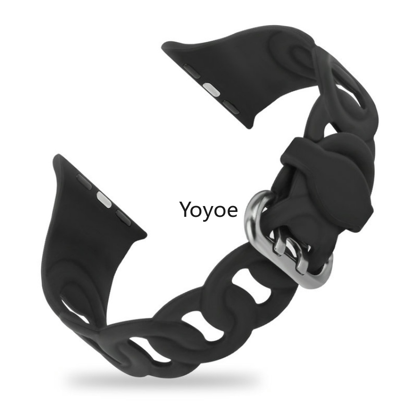 Dây Đeo Đồng Hồ Bằng Silicone Hình Tròn Kích Thước 40mm 44mm 45mm 41mm 49mm 42mm 38mm Cho iWatch Series 8 7 SE 6 5 4 3 2 1