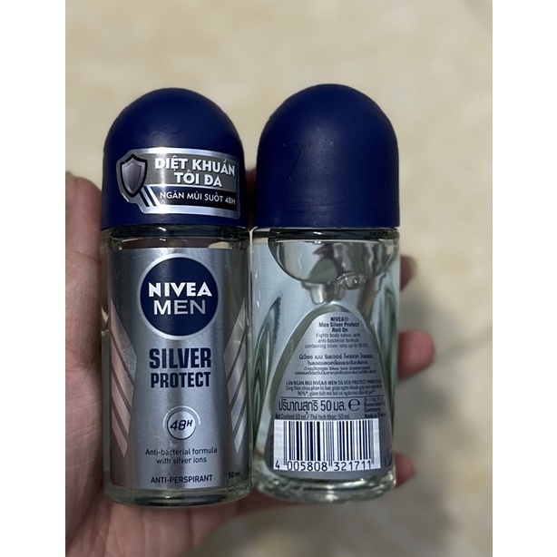 Lăn khử mùi NIVEA phân tử bạc Silver Protect 50ml