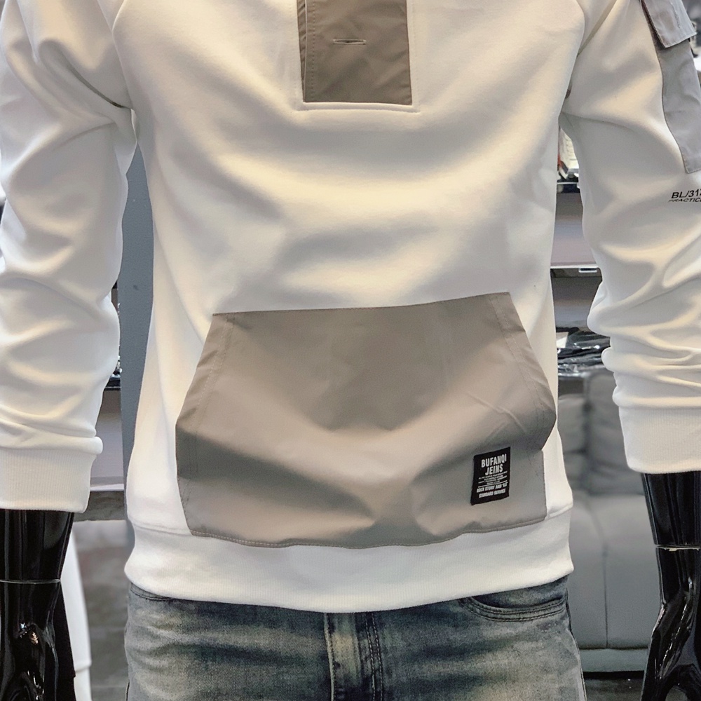 Áo Thun Cotton Cổ Cao Một Mảnh Có Mũ Trùm Đầu Phong Cách Thời Trang Đơn Giản Hàng Mới Phù Hợp Với Mùa Thu Và Mùa Đông Áo Khoác Chui Đầu Có Mũ Trùm Thời Trang