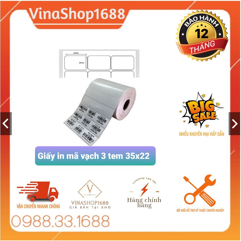 Decal xi bạc 35x22 mm, cuộn 50m, 3 tem/hàng