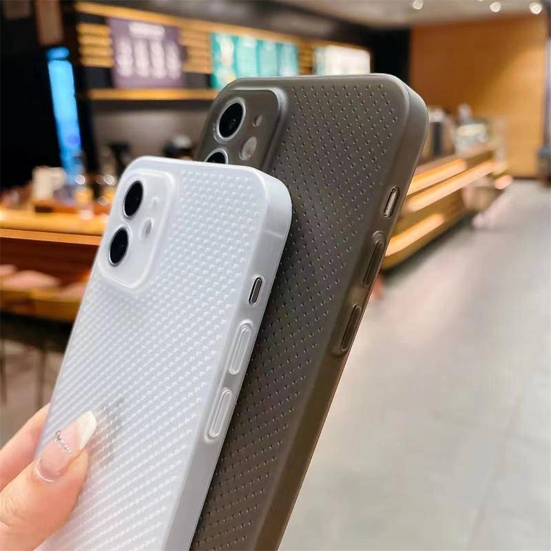 Ultra Ốp Điện Thoại Lưới Tổ Ong Thoáng Khí Siêu Mỏng Cho iPhone 14 13 12 11 Pro Max Plus
