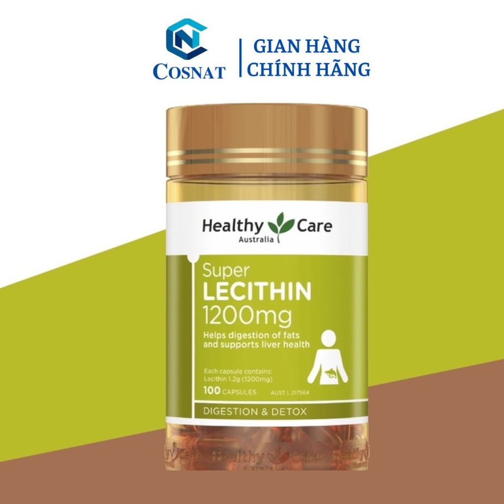 Mầm đậu nành Healthy Care Super Lecithin 100 viên cân bằng nội tiết tố, đẹp da, đào thải độc tố gan