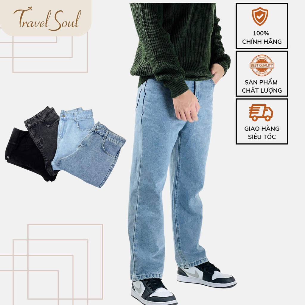 (Ảnh Thật) Travel Soul - Quần Jeans nam dáng Relax Fit - EE2 - Art: 22/05/01