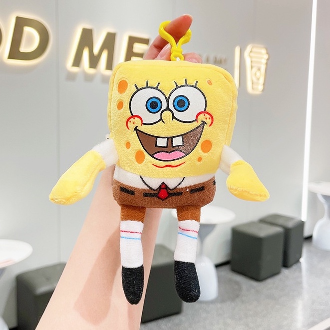 Móc Khóa Hình Nhân Vật Hoạt Hình SpongeBob Nhồi Bông Đáng Yêu