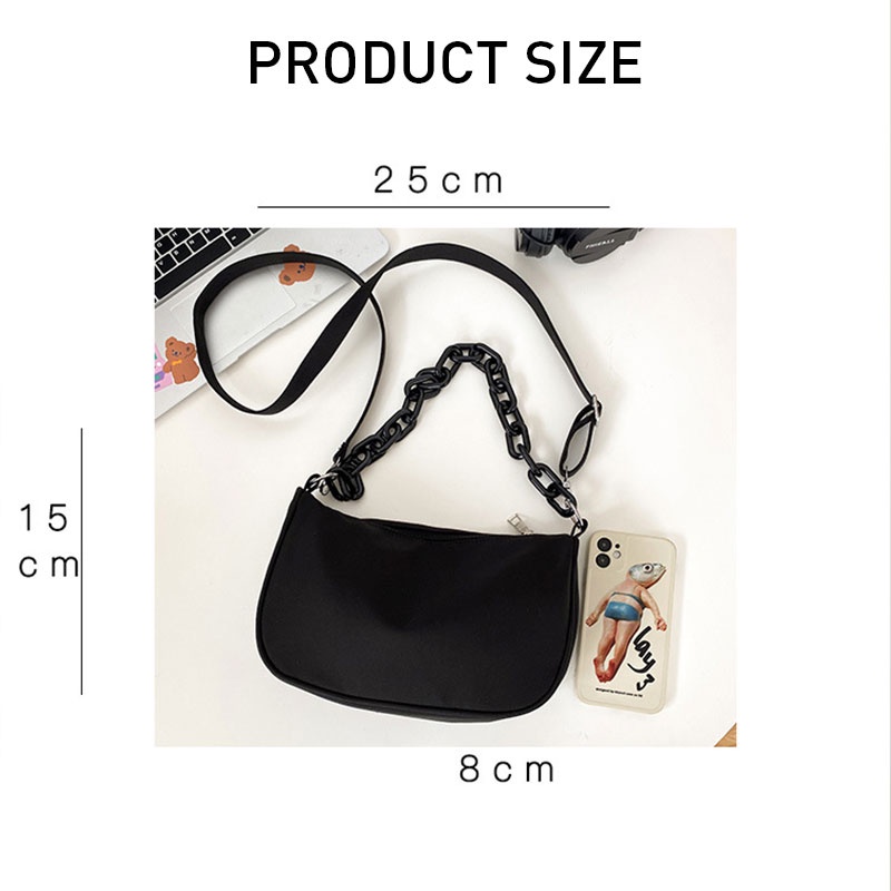 Mischa Túi Đeo Chéo Vai Bằng Nhựa acrylic Màu Trơn Đơn Giản Thời Trang Cá Tính