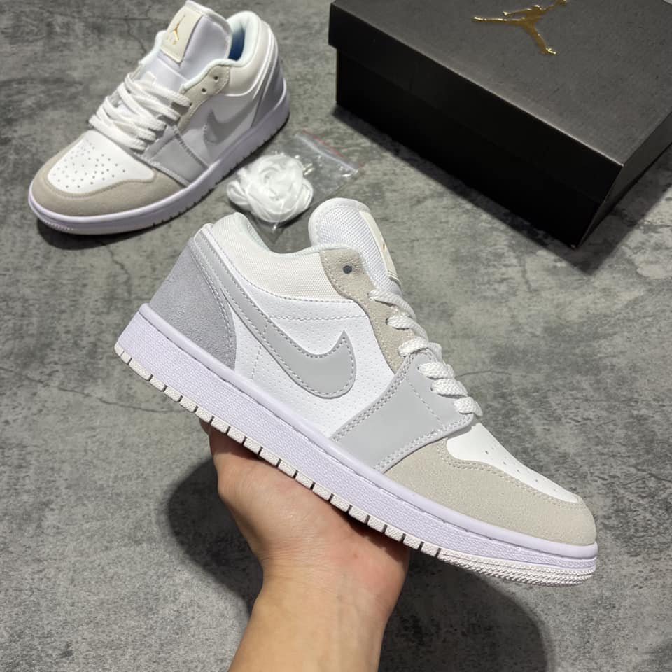 Giày thể thao nike_air_jordan_1 cổ thấp màu đen trắng , giày sneaker nam nữ jodan jd1 low hot hit