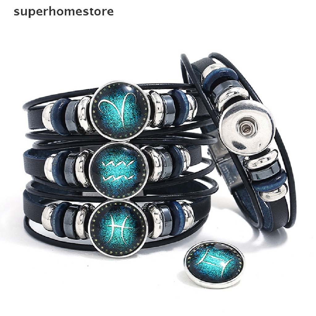 Vòng Tay Da Bện Phối Mặt Hình 12 Cung Hoàng Đạo Giày Thể Thao Uyii UYI Năng Động Thời Trang