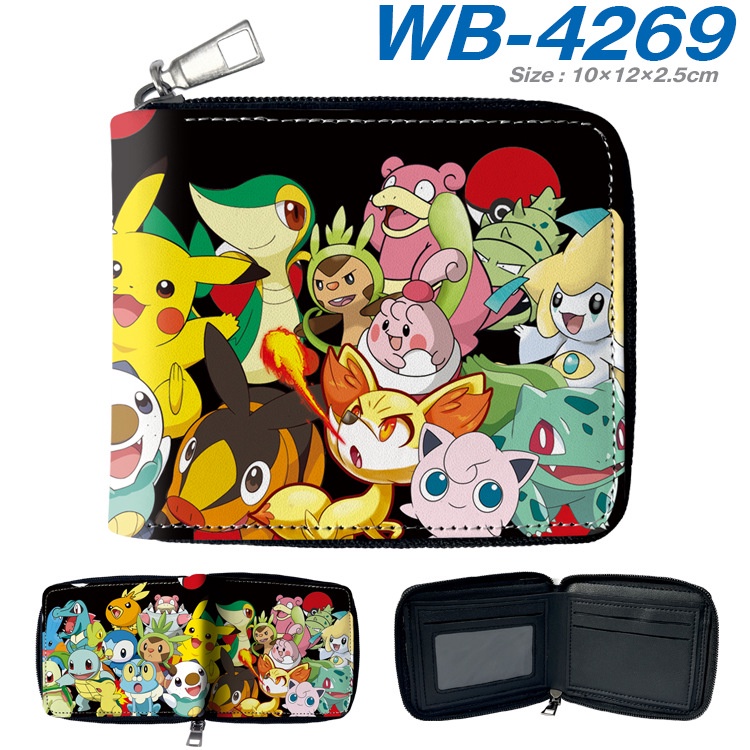 Ví Ngắn Sức Chứa Lớn Đa Năng In Họa Tiết Hoạt Hình Pokemon Pikachu Dễ Thương Có Khóa Kéo Cho Học Sinh YB2