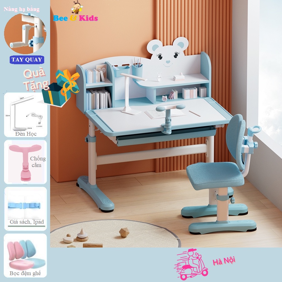 Bộ Bàn Ghế Học Sinh Thông Minh Chống Gù Chống Cận, Điều Chỉnh Độ Cao, Bàn Ngồi Học Chất Lượng Giá Rẻ