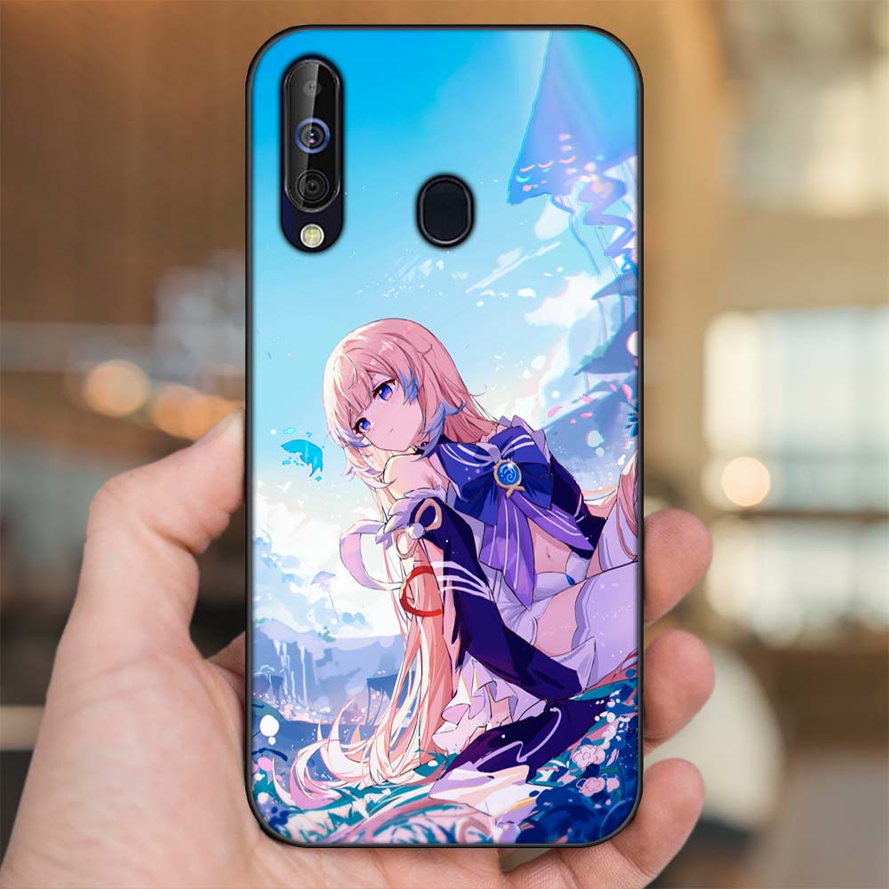 Ốp lưng Samsung A8s, A60, M30 viền đen in hình Sangonomiya Kokomi Genshin Impact