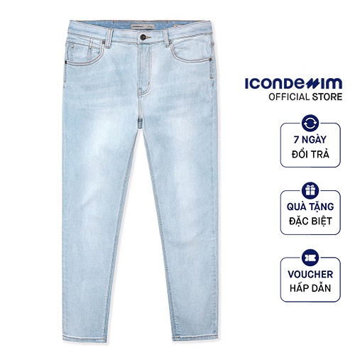 Quần Jean Nam Smart Jeans ICONDENIM Light Blue Co Dãn Trẻ Trung QJID0113