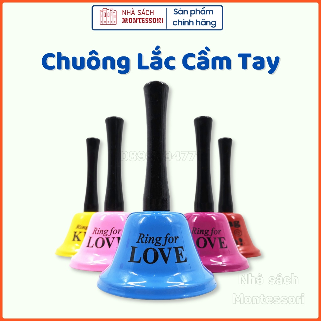 Chuông Lắc Cầm Tay đồ dùng giáo cụ dạy học trong học tập và các hoạt động trò chơi, nhiều màu - Giáo cụ cho thầy cô