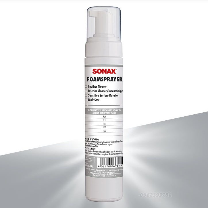 Chai xịt tạo bọt dung dịch hóa chất chăm sóc xe ô tô Sonax Foam Sprayer (vỏ bình)