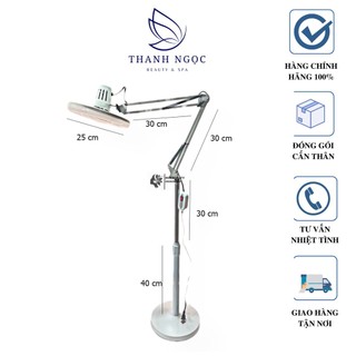 Đèn Led di động 3 màu trục khuỷu chân nặng Cho Spa Nail Xoay 360 độ ánh sáng mạnh