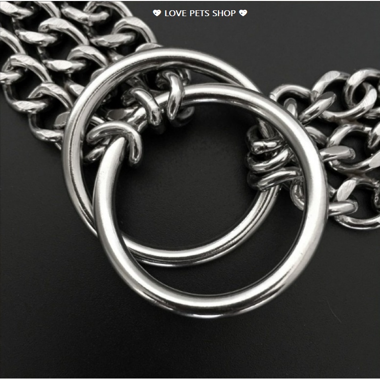 VÒNG CỔ CHÓ 3 SỢI BẰNG THÉP KHÔNG GỈ HÀN LIỀN &quot;MẪU MỚI&quot; - LOVE PETS SHOP