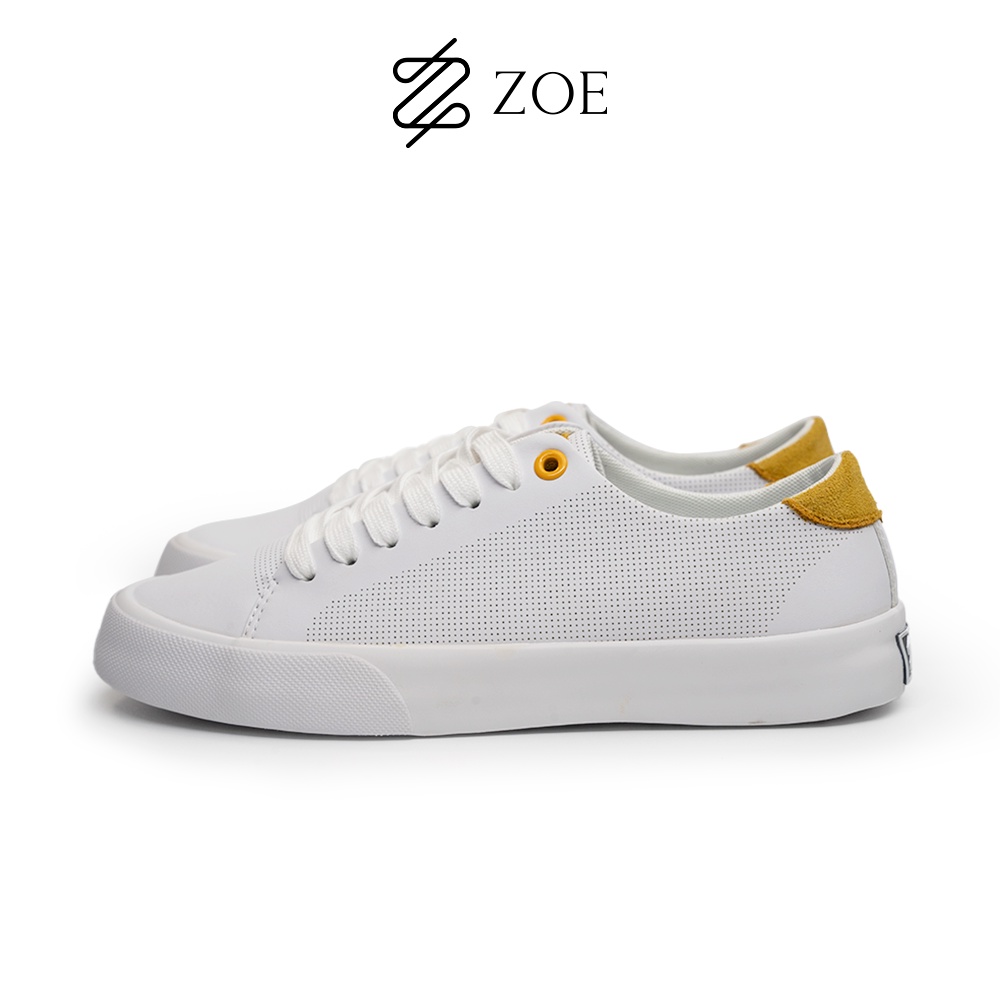 Giày Sneaker da Unisex màu trắng gót vàng ZOE MF / ZOE OFFICIAL