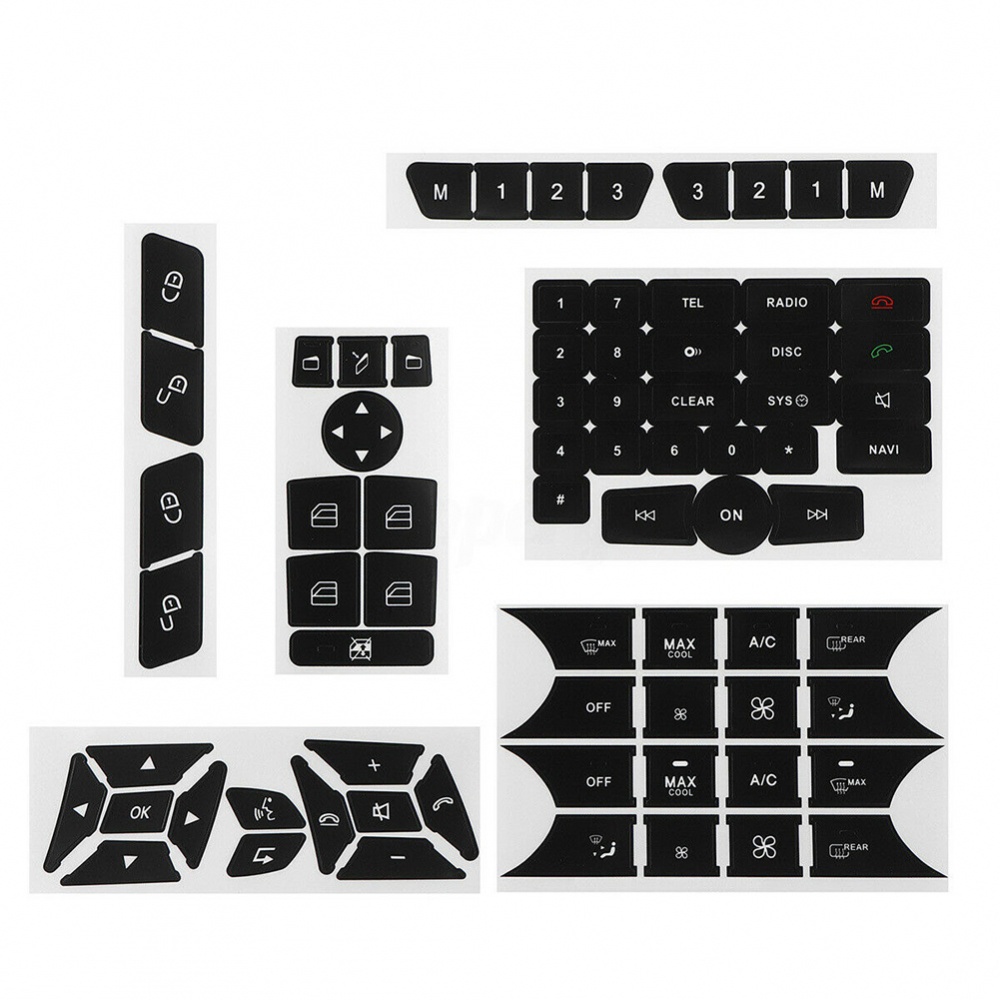 Miếng Dán Sửa Chữa Nút Điều Khiển Vô Lăng a / c radio Cho mercedes 2007-2014