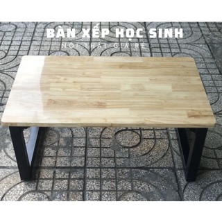 Bàn Gỗ Ngồi Bệt Chân Sắt Xếp Gọn ( R50xD80x35cm)