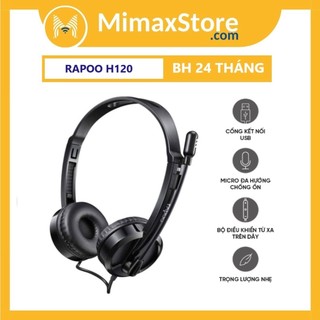 Tai nghe chụp tai onear rapoo h120 usb stereo | bảo hành 12 tháng | mimax store